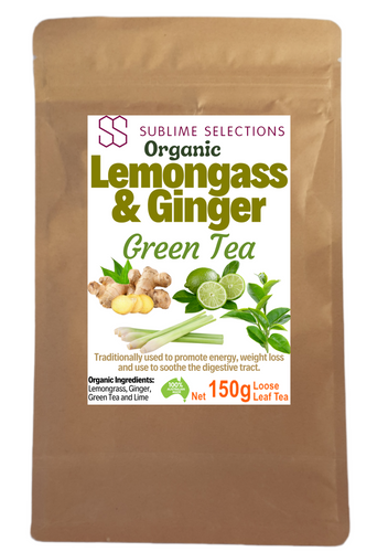 Lemongrass & Ginger Green Tea 150g - Loose Leaf