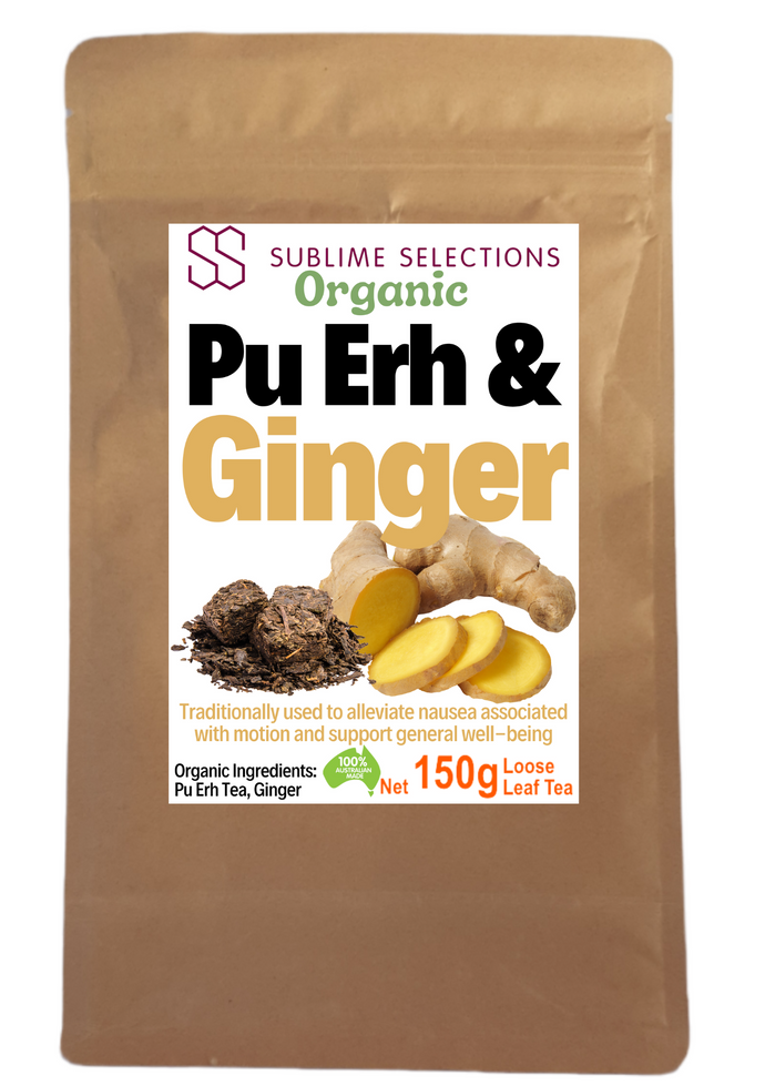 PuErh & Ginger Tea 150g - Loose Leaf