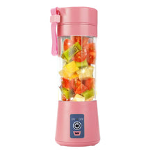 Portable USB Rechargeable Blender, Mixer, Smoothie Juice Maker Machine 380ml - Pink