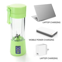 Portable USB Rechargeable Blender, Mixer, Smoothie Juice Maker Machine 380ml - Green