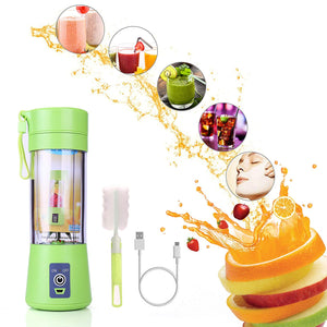 Portable USB Rechargeable Blender, Mixer, Smoothie Juice Maker Machine 380ml - Green