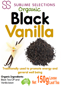 Black Vanilla Tea 150g - Loose Leaf