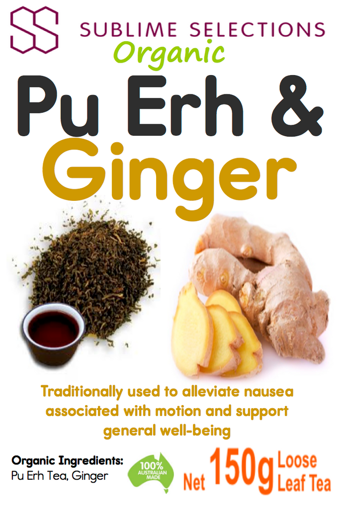 PuErh & Ginger Tea 150g - Loose Leaf